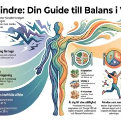 Bilden visar strategier för att minska stress, inklusive djupandning, muskelavslappning och massage som ökar serotonin.