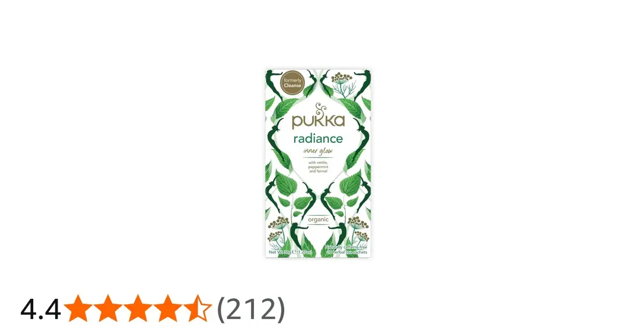 Pukka Radiance Inner Glow te, tidigare kallad Pukka Cleanse. Ekologiskt örtte med nässla, pepparmynta och fänkål.